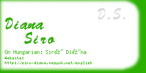 diana siro business card